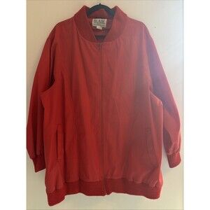 Vintage Blair Bomber Jacket 60s Red 2X Retro Zip Up